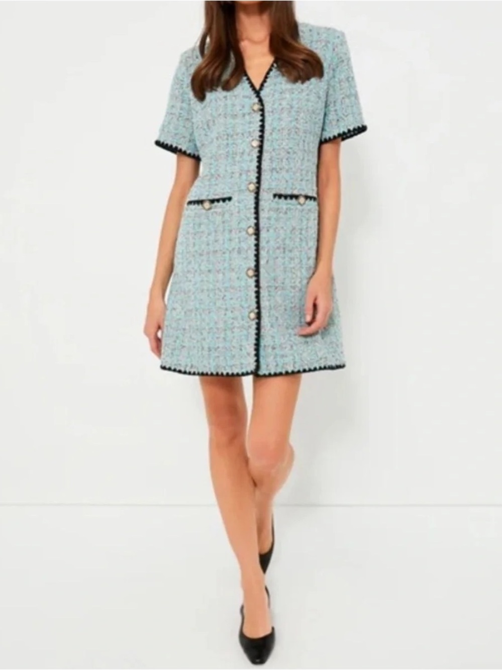 NEW Tuckernuck Pomander Place Blue Tweed Josephine Dress NWT.    15